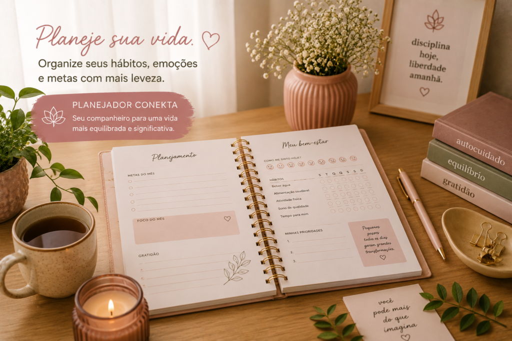 Planejamento pessoal para melhorar o bem-estar feminino.