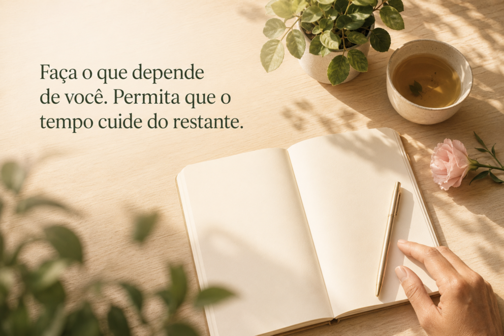  Caderno para exercício de reflexão sobre como cultivar a paciência.